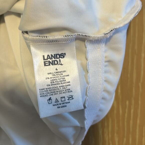 Lands' End Tank Soft Cup One Piece Swimsuit Black Havana Floral, size 4, NWT - Picture 8 of 8